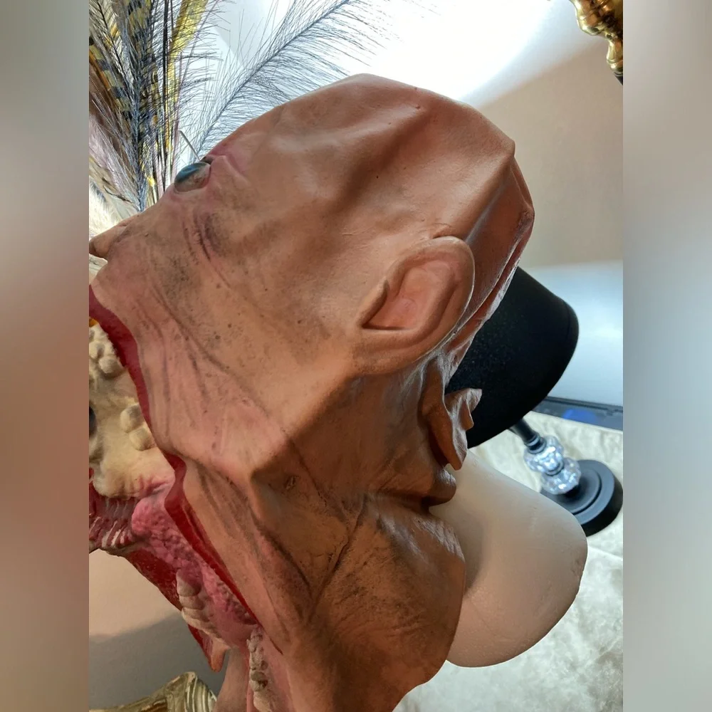 Halloween costume Bloody Horror Ripped Double-layer Skull Latex Mask
